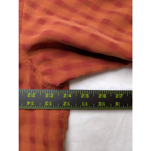 Columbia XCO Mens Short Sleeve Button Up Shirt - Large Rust Red Pattern Outdoor - Picture 5 of 9